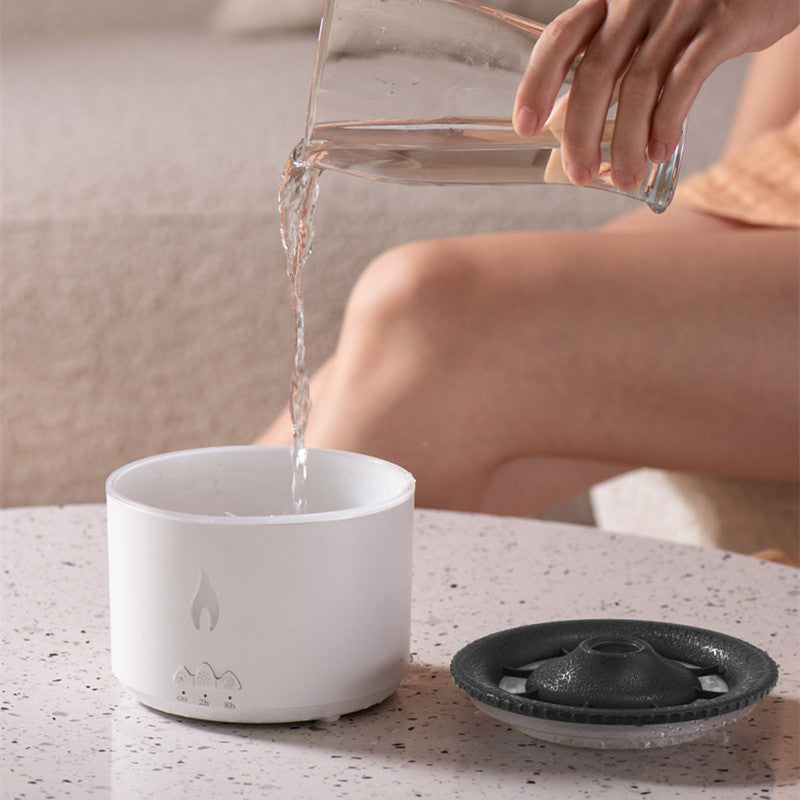 New Two-color Spray Ring Volcano Humidifier
