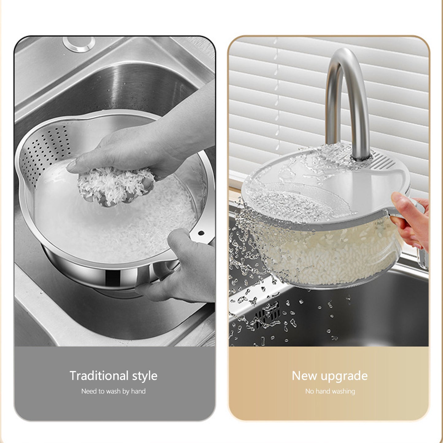 Multifunctional Drainage Basin (for washing rice, fruits, vegetables)